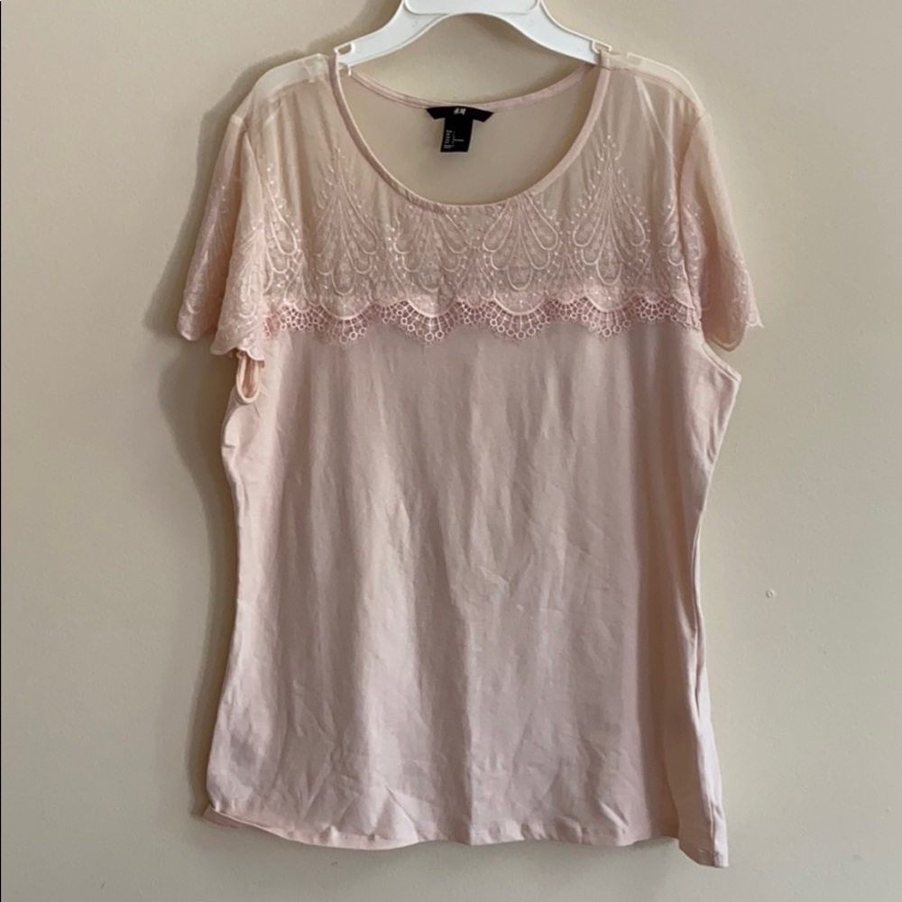 Pink Lacey Top